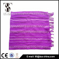 popular new design purple color Ladder yarn knitted scarf
